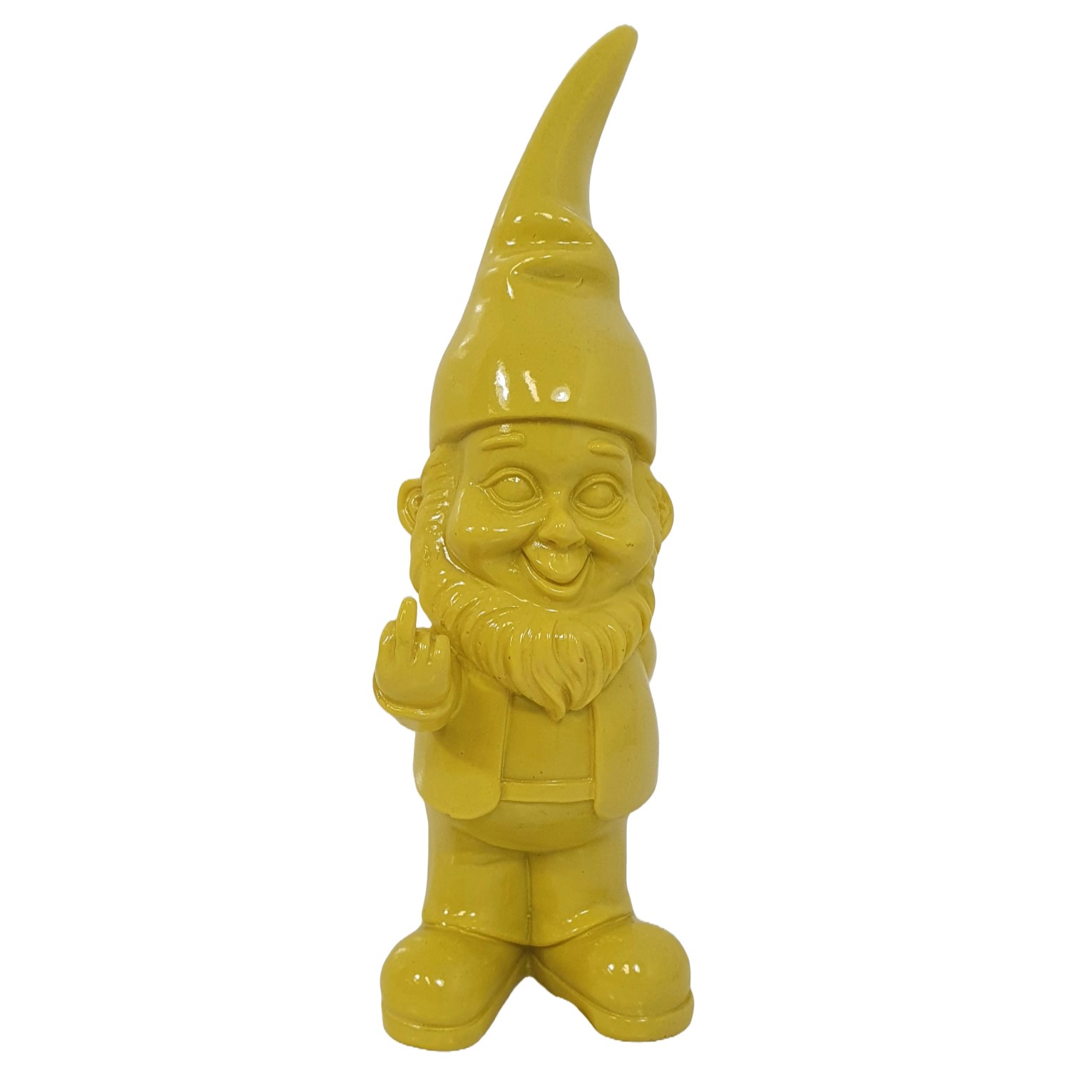 Deko-Figur Zwerg mit Stinkefinger 38 cm Gelb günstig online kaufen