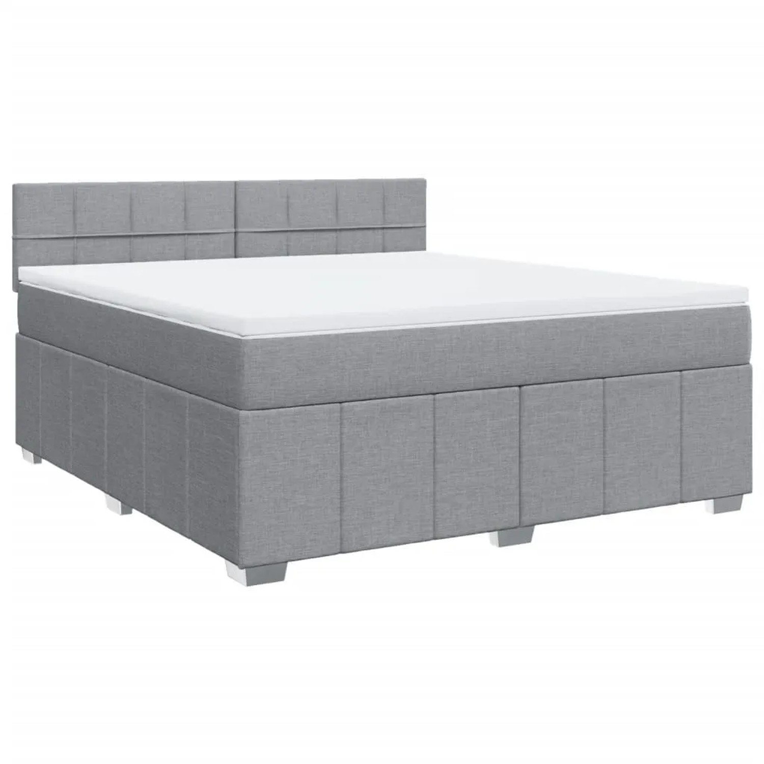 vidaXL Boxspringbett mit Matratze Hellgrau 180x200 cm Stoff 3289447 günstig online kaufen