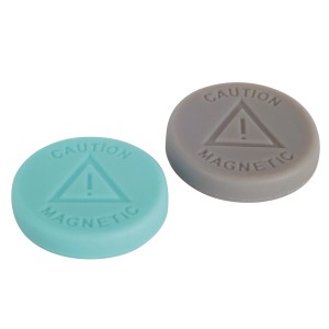 Fix-o-moll Magnetscheiben, Neodym, Ø 19mm, grau und türkis, für Pinnwände.