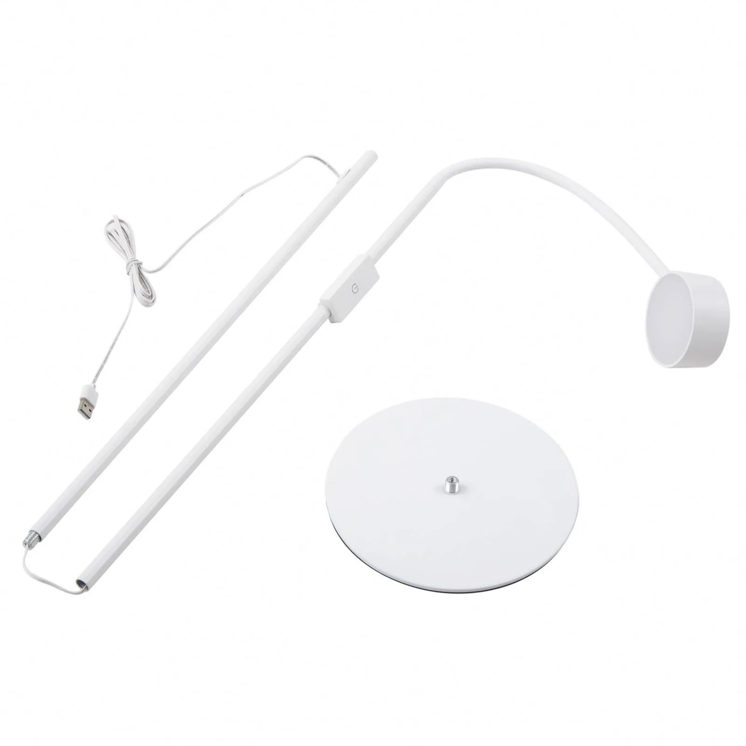 Lindby LED Stehlampe Maori 10019769 Dimmbar Modern in Weiß aus Metall 1-flammig Arbeitszimmerleuchte_10