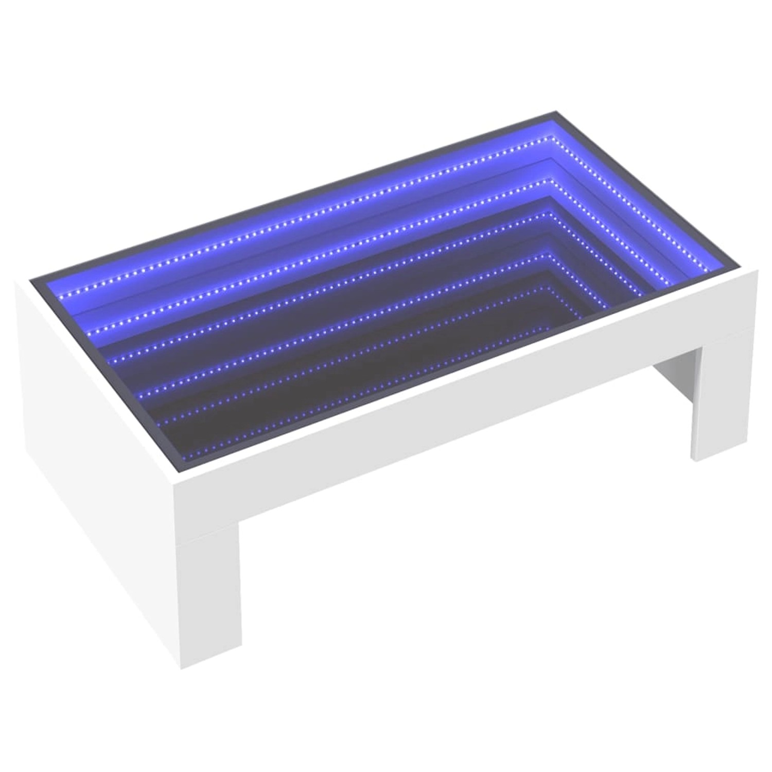 vidaXL Couchtisch mit Infinity-LED Weiß 90x50x30 cm 847616 günstig online kaufen