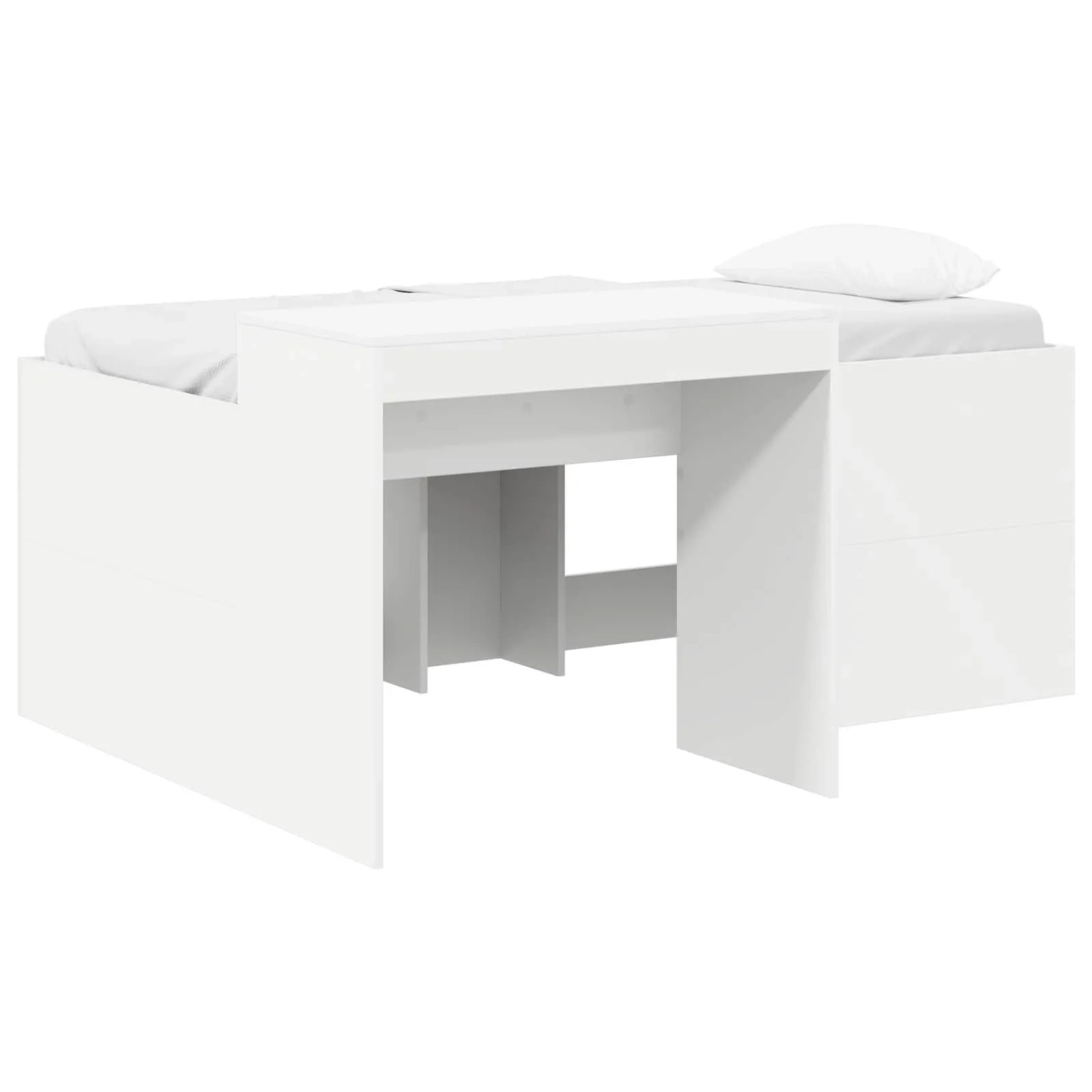 vidaXL Hochbett mit Schreibtisch für Kinder Weiß Holzwerkstoff 3422667