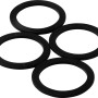 KÖRO TPE-Ringe, 30x39x2 mm, für 32 mm Siphons, 4er-Set, Dichtungsringe für Küchen.