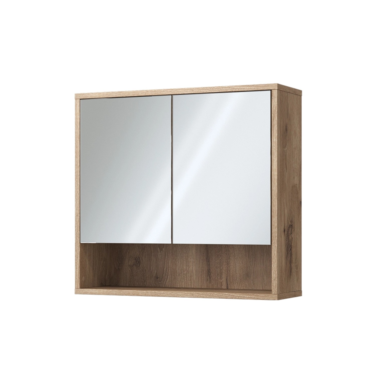Vicco Badspiegelschrank Eliza Viking Oak 70 x 65 cm mit 2 Türen