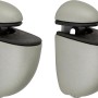 Zwei OBI Befestigungsclips Select Mini, silber matt, für Regalböden und Möbelbau.