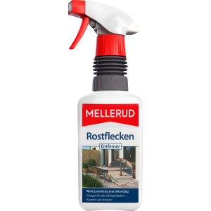 Mellerud Rostfleckenentferner für Steinoberflächen, 0,5l Flasche mit Sprühkopf.