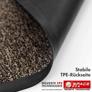 Floordirekt Schmutzfangmatte Space 205 Rutschfest TPE-Rücken Ocker 60 x 90 cm