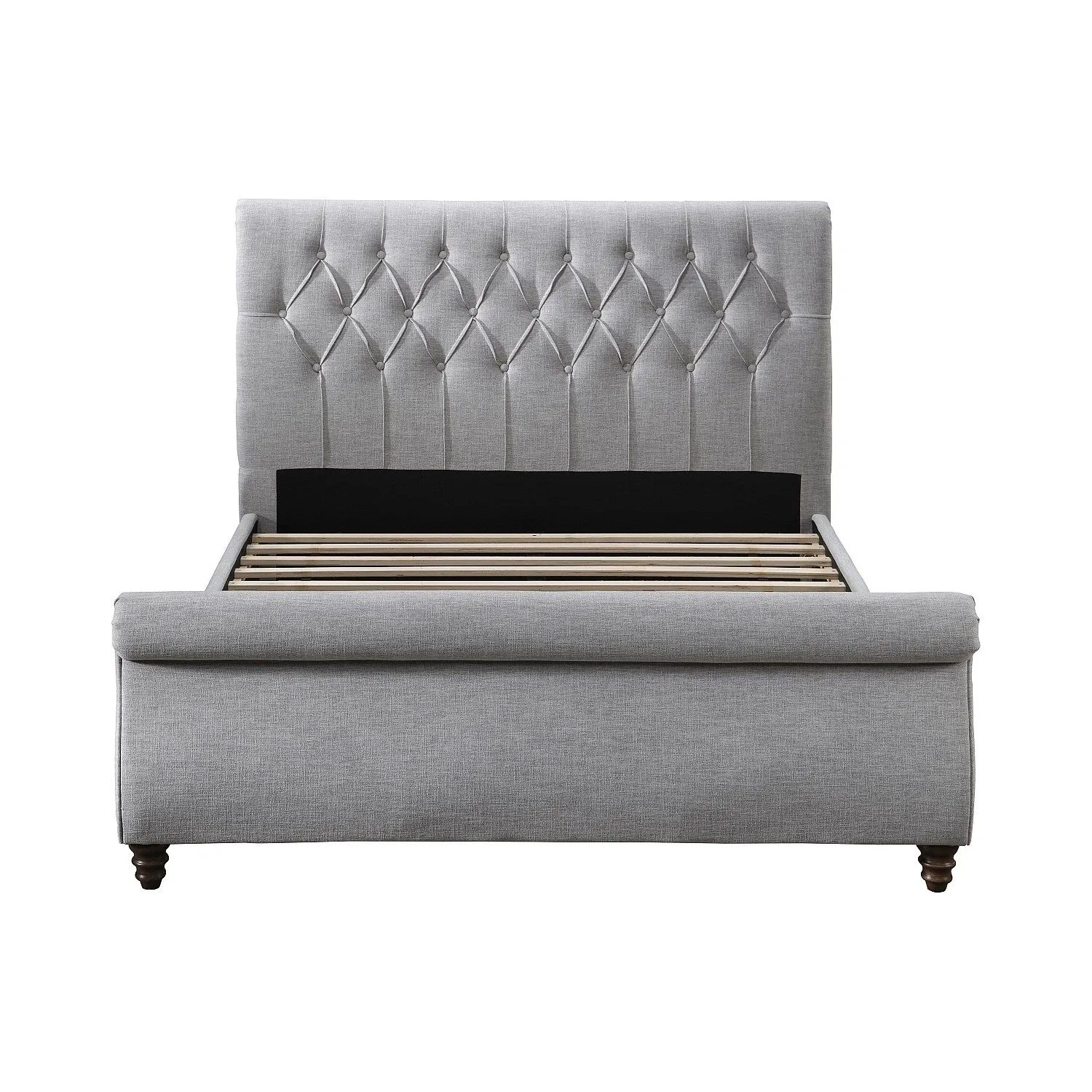 Vente-unique Bettrahmen Balansano Grau 151 cm