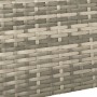 Detailansicht: Graues Polyrattan-Geflecht des runden Juskys Gartentisch Yoro, 80 cm.
