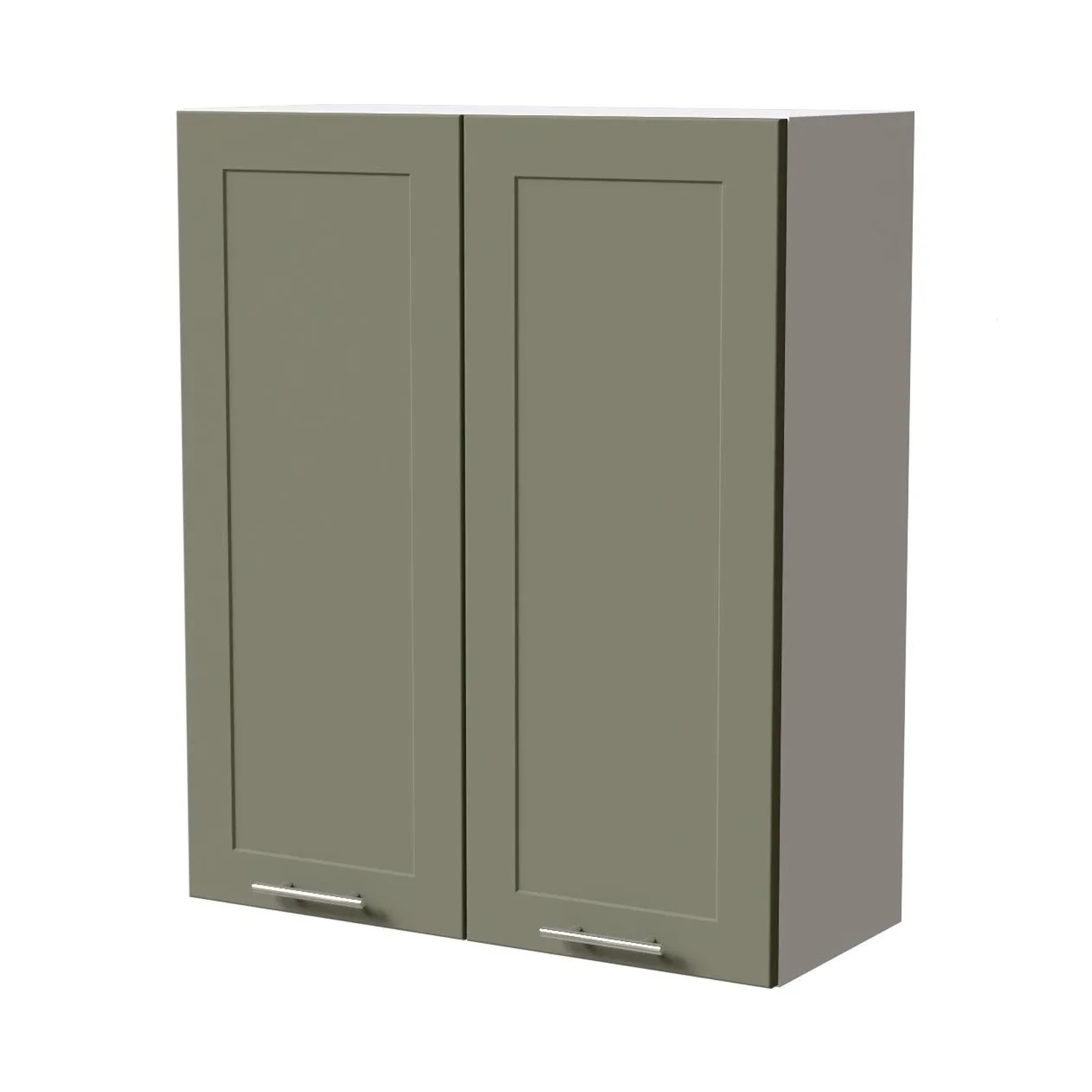 Feldmann-Wohnen Hängeschrank Oslo W4/80 Weiß / Reed Green Matt 80 / 32,5 / 96cm