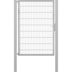 Feuerverzinktes Einzeltor Flexo Plus 125x180 cm mit Pfosten für Gartenzäune.