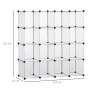 Weißes HOMCOM Würfel-Regal aus PP und Stahl, 16 Fächer, 125x32x125cm.