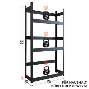 KARAT Flaschenkastenständer Osaka, Getränkekistenregal für 9 Kästen, 200x100x30 cm, schwarz.