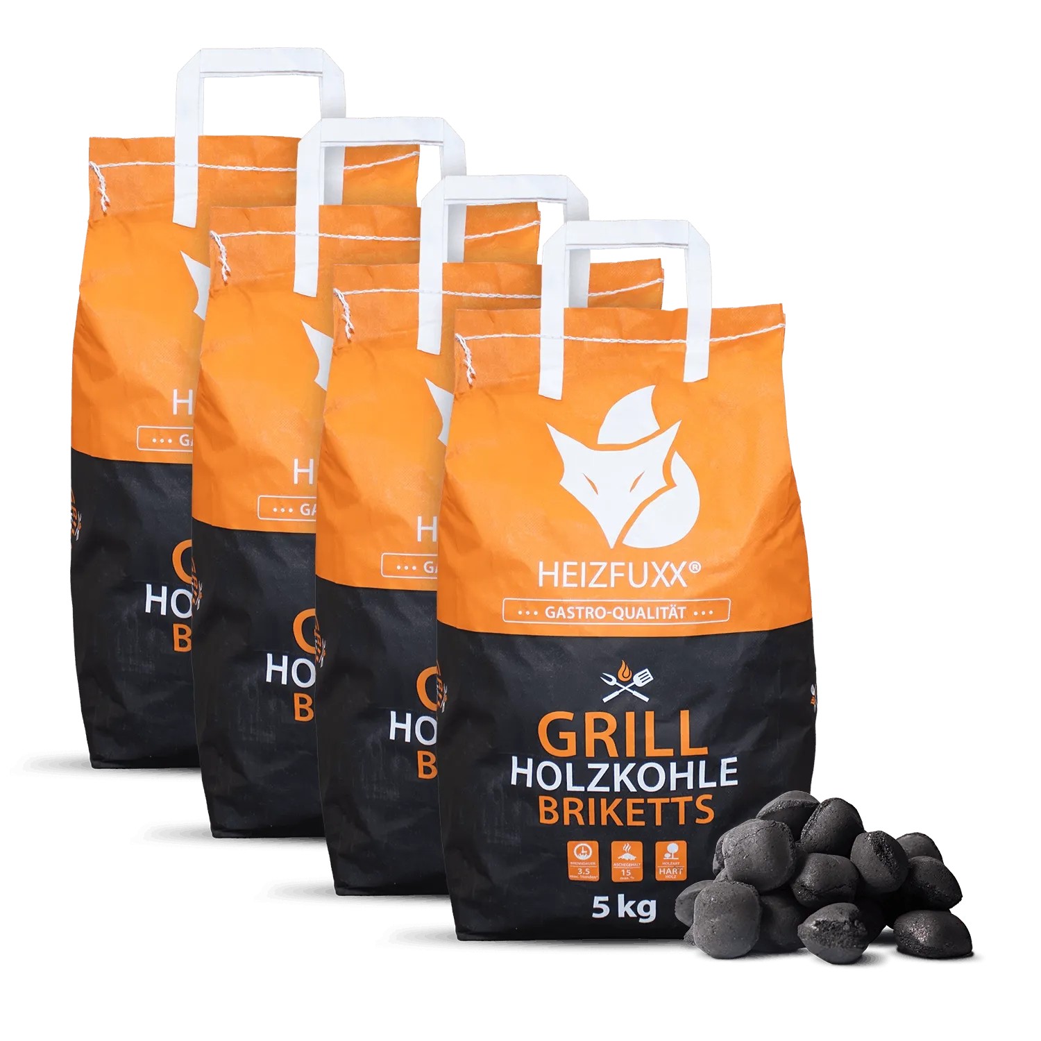 Heizfuxx Grillbriketts 5kg x 4 Sack 20kg