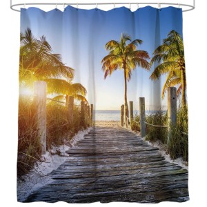 Sanilo Duschvorhang Fort Lauderdale mit Strand-Motiv, 180x200 cm.