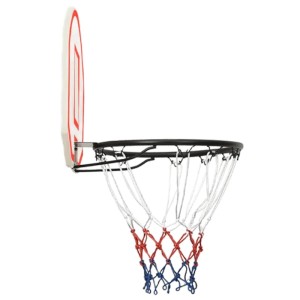 vidaXL Basketballkorb, weißes Backboard mit Netz in rot, blau und weiß. Ideal für Sport & Freizeit.