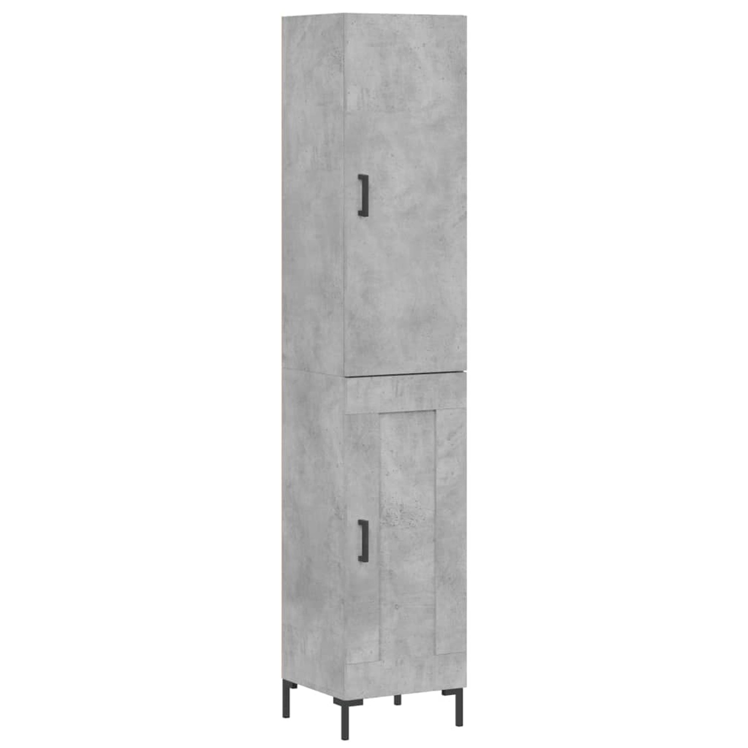 vidaXL Highboard Betongrau 34,5x34x180 cm Holzwerkstoff 3199109 günstig online kaufen