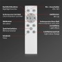 Fernbedienung der Brilo LED-Tischleuchte Muro S B-Smart, zur Steuerung von Lichtfarbe, Helligkeit und weiteren Funktionen.