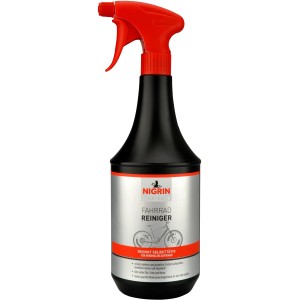 Nigrin Fahrradreiniger 750ml Flasche mit rotem Sprühkopf.
