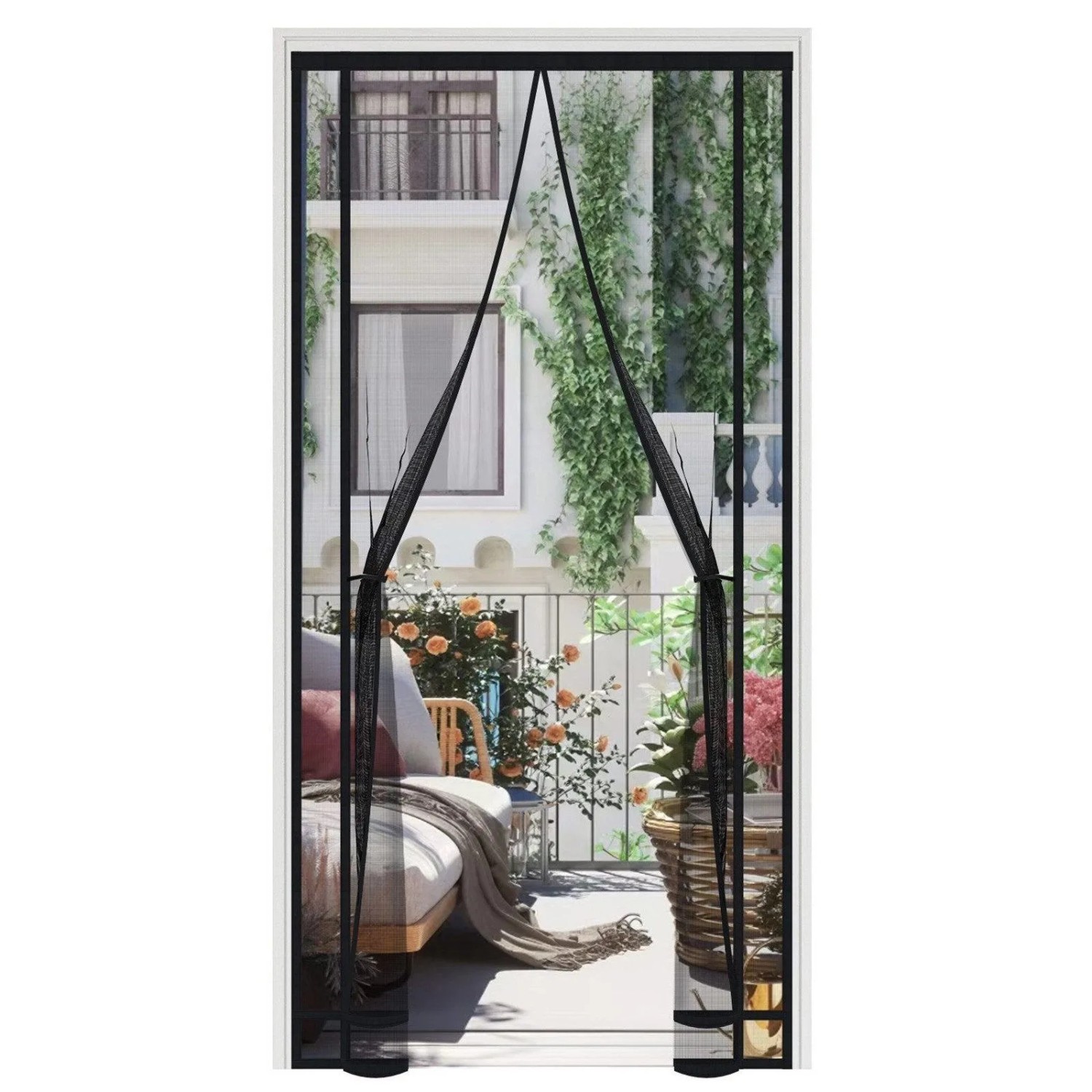 Sekey Magnetisches Fliegengitter für Balkon Insektenschutz ohne Bohren Mückenschutz für Balkontür70x200cm