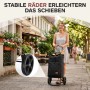 Sekey Einkaufstrolley mit Kühlfach, Aluminiumrahmen, 50L, als Rucksack tragbar, Farbe Schwarz.