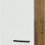 Flex-Well Oberschrank Vintea, 40 cm, Magnolie matt/Lancelot Oak, Küchen-Hängeschrank mit Tür und Griff.