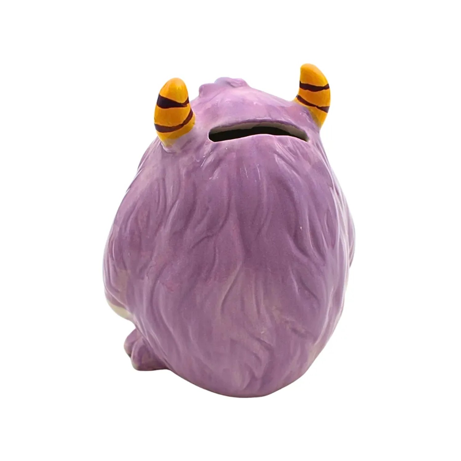 Dekohelden24 Sparfigur Spartier Spardose Sparbüchse Kinderspardose Sparschwein als Monster in Lila aus Keramik L/B/H 11 x 11 x 17 cm_5
