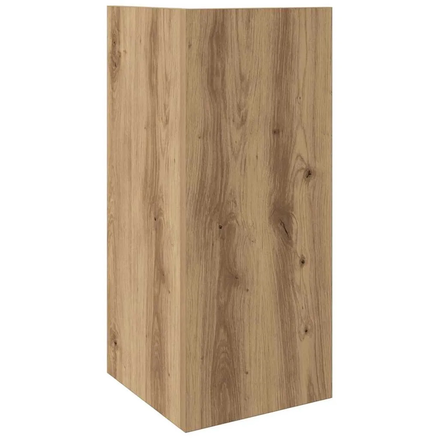 Rechteckiger Block aus Holzwerkstoff in Artisan-Eiche Optik für Beistelltische.