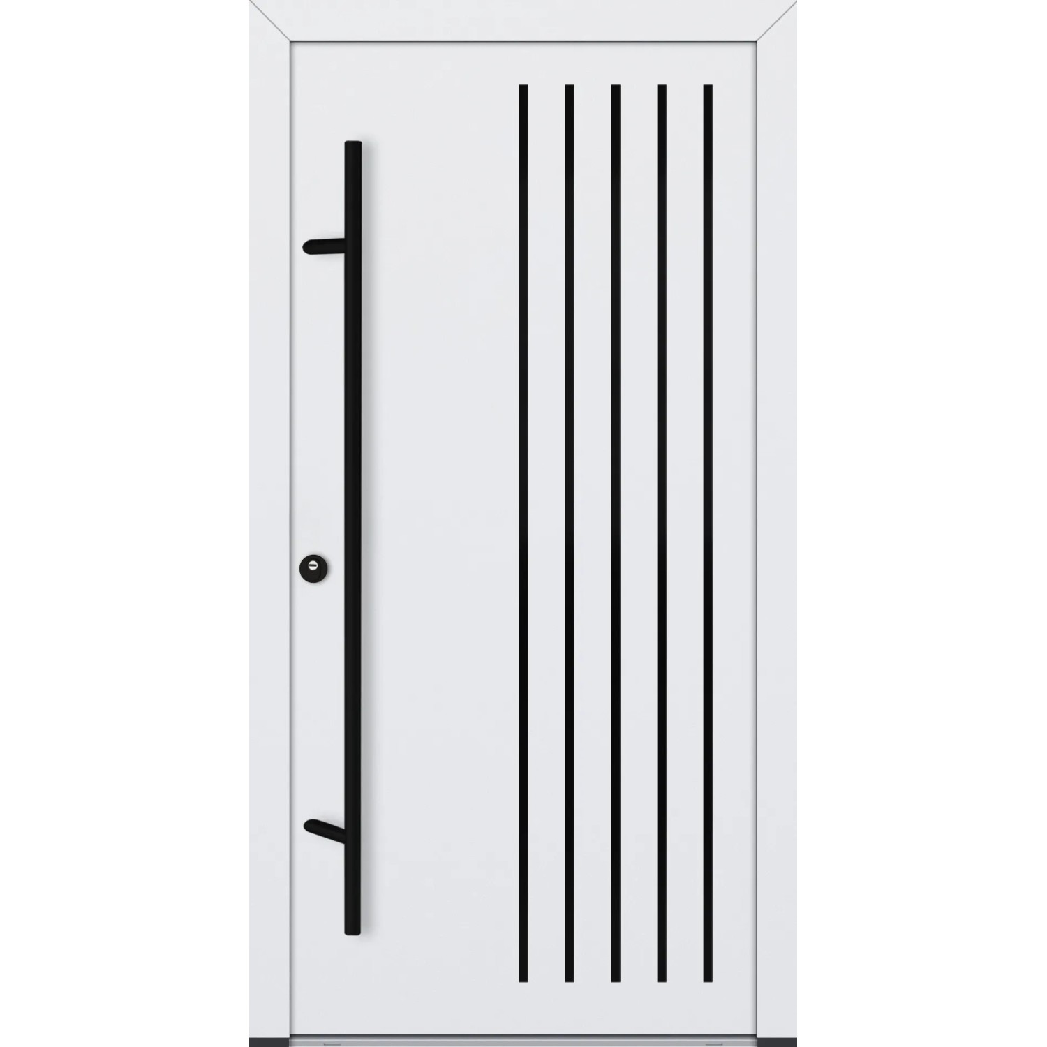 FM Türen AS68 Modell 64 1100 x2100 Weiß Links Innen Beschläge Set 01