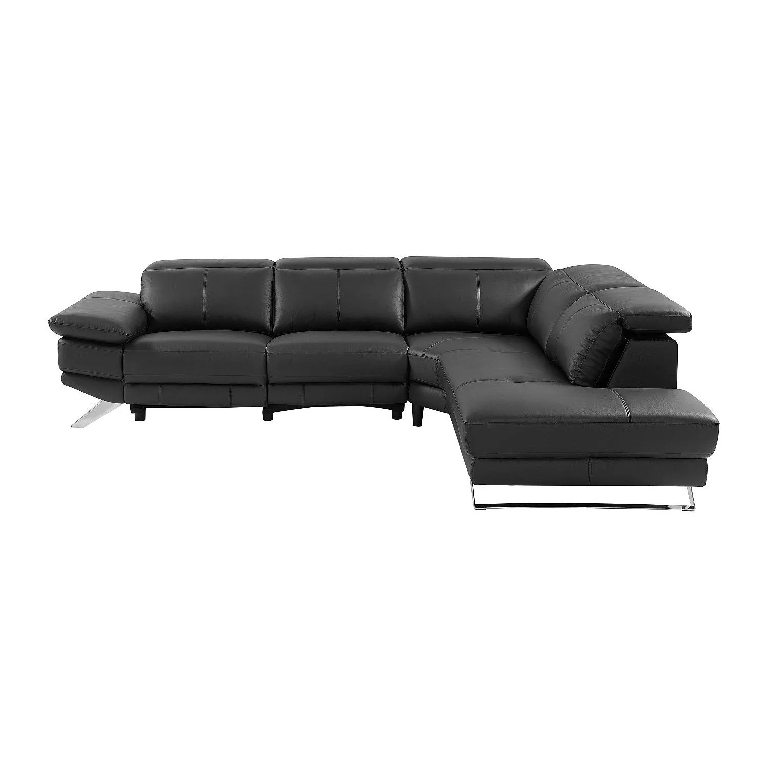 Vente-unique Relaxsofa Puno Schwarz 299 cm