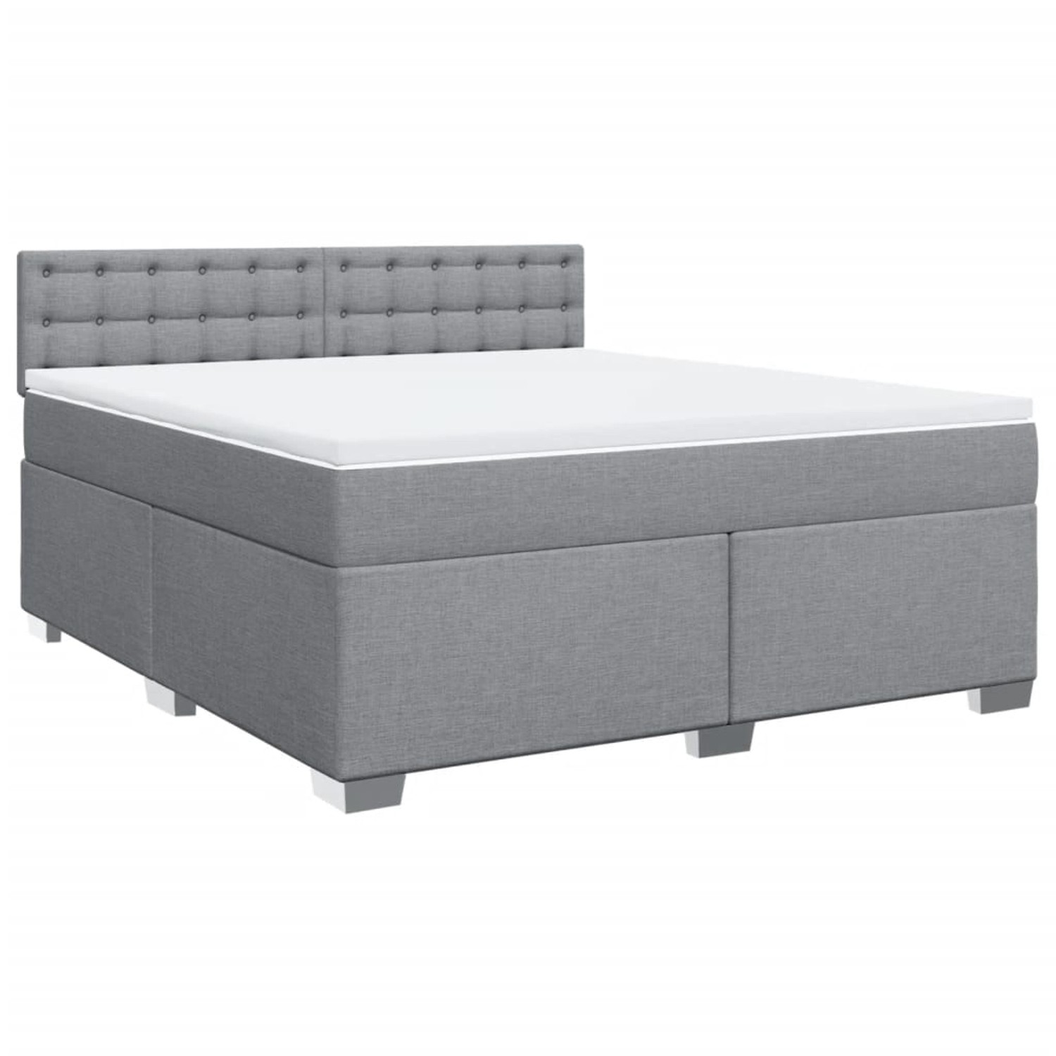 vidaXL Boxspringbett mit Matratze Hellgrau 180x200 cm Stoff 3285981 günstig online kaufen