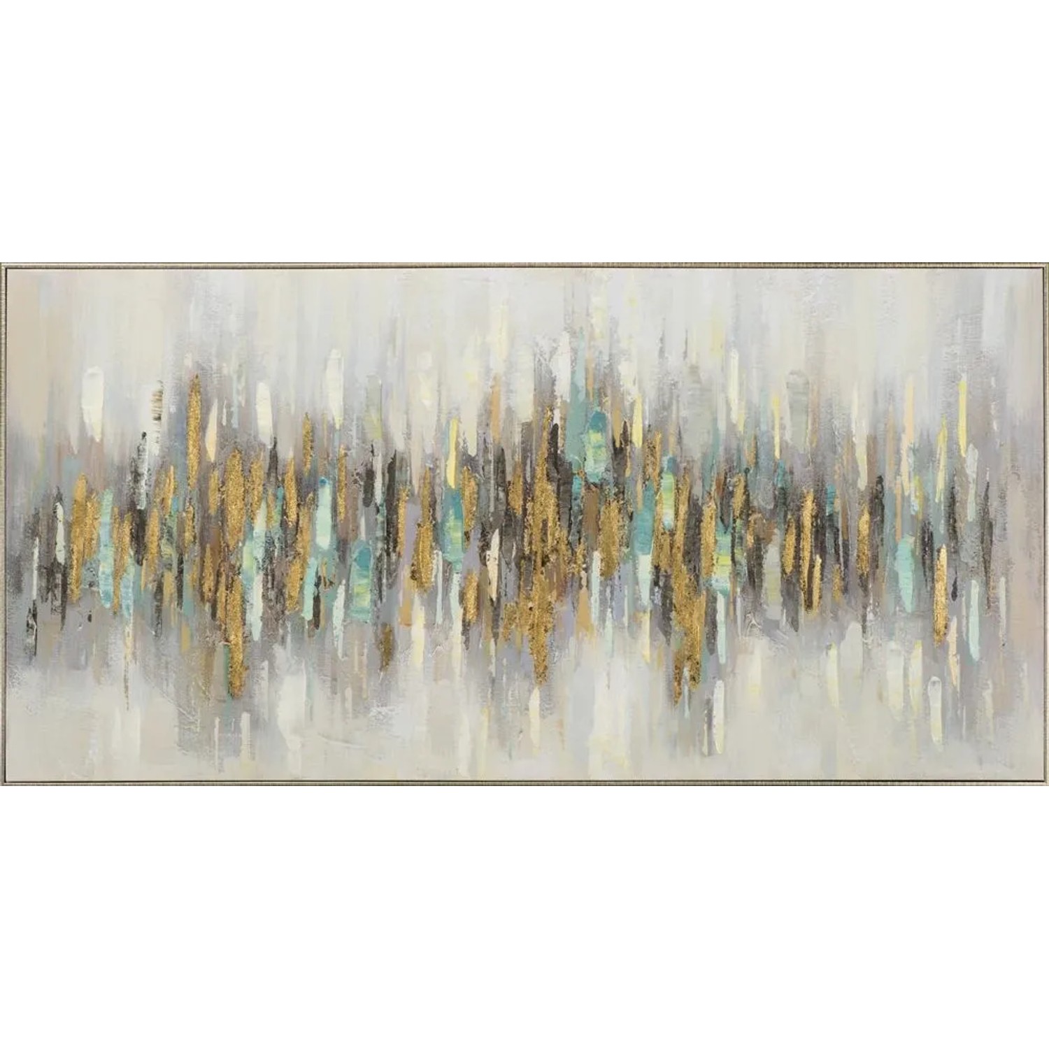 Art Universe Leinwandbild Zarte Skyline 70 x 140 cm