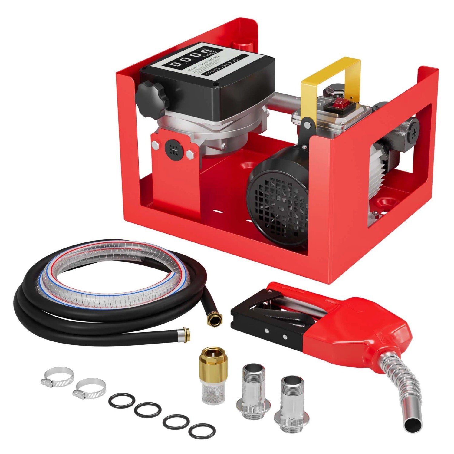 Wiltec Heizöl- Und Dieselpumpe 230V/550W 60L/Min Selbstansaugend Pumpe Pistole