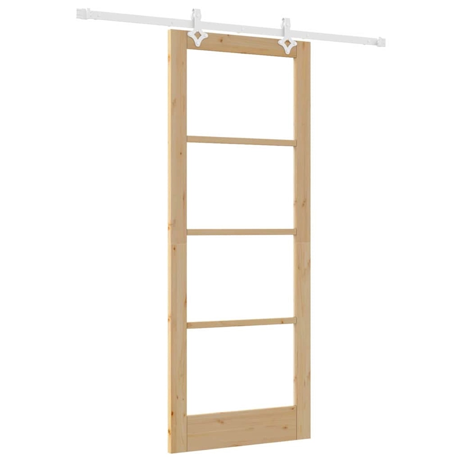 vidaXL Schiebetür Braun 83 x 211 cm Holz und Metall 3332223 günstig online kaufen