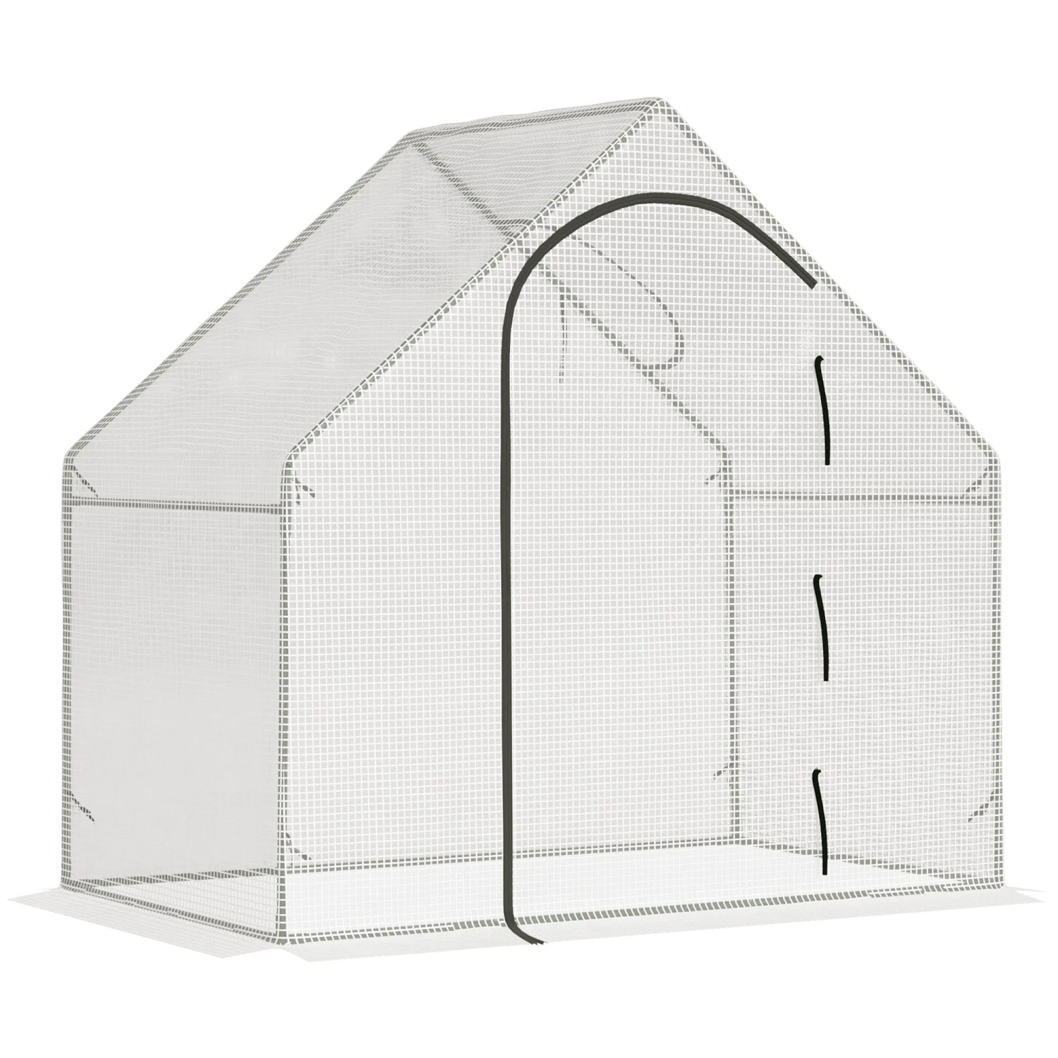 Furnicato Gewächshaus Begehbar 180 X 100 X 168 M Foliengewächshaus Robuste Plane Weiß