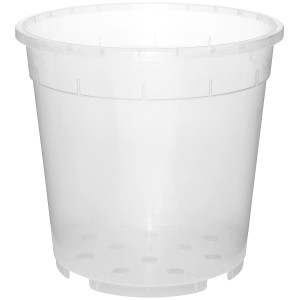 Transparenter Geli Orchideentopf, Ø 17 cm, aus Kunststoff. Ideal zur Orchideen-Pflege.