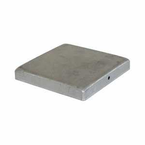 Silberne Plus Pfostenkappe Classic, 91x91 mm, für Zaunbau & Sichtschutz.