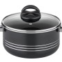 GSW Kochtopf Milano Nero mit Glasdeckel, Teil eines 16-teiligen Topfsets.