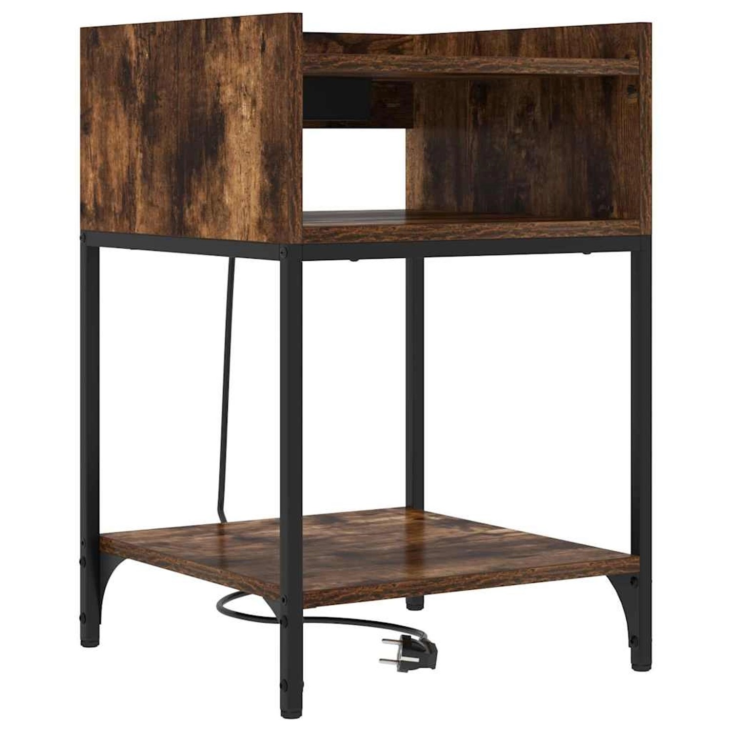 vidaXL Nachttisch mit Regal Räuchereiche 40 x 40 x 61 cm Holzwerkstoff 8594 günstig online kaufen