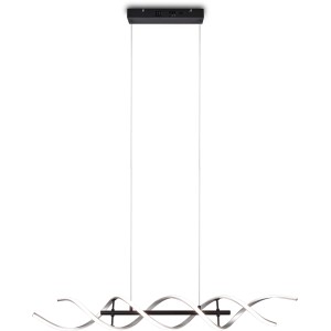 Moderne Trio LED Pendelleuchte Sequence, Aluminium gebürstet, für Wohn- und Essbereich.