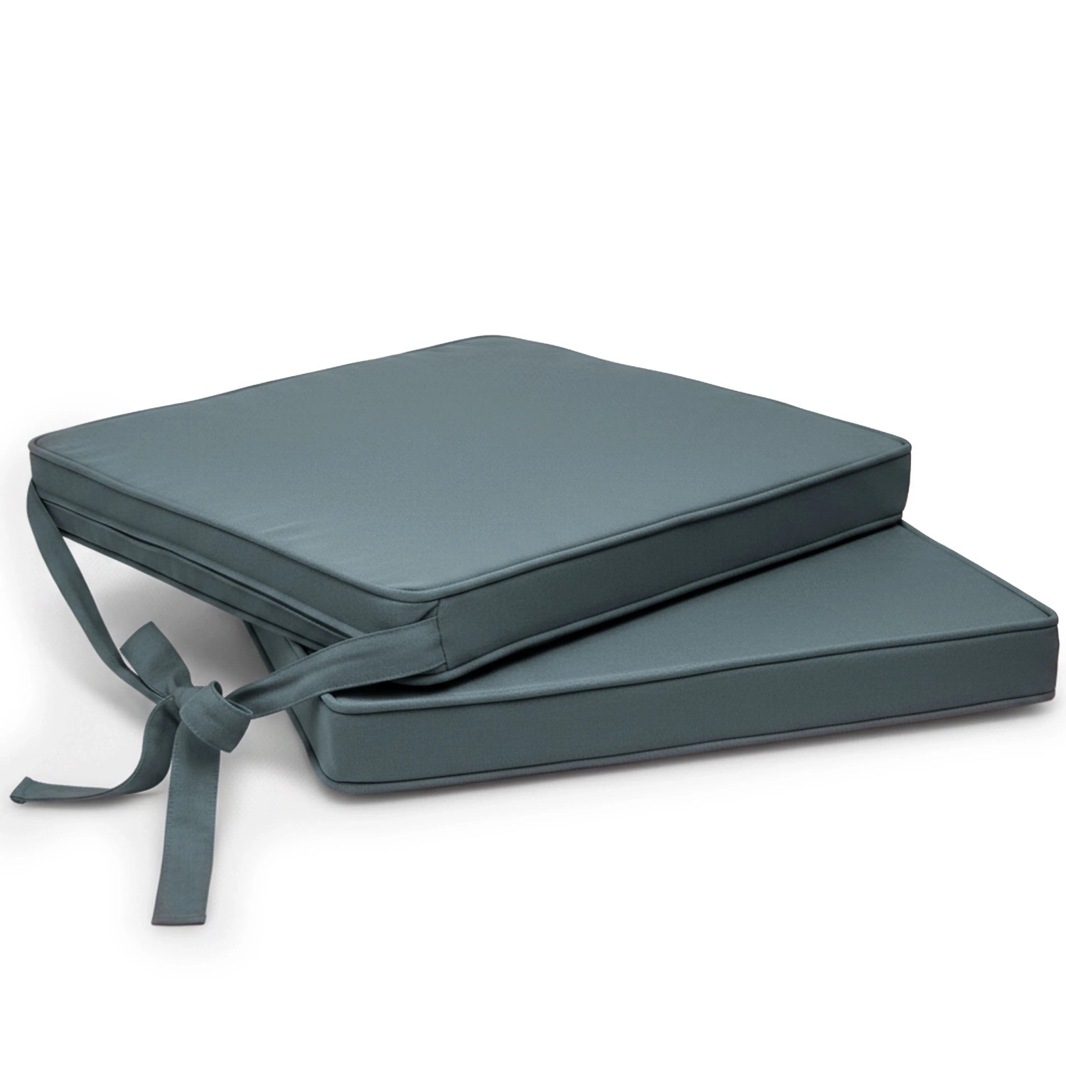 Beautissu 2er Set Loft SK Stuhlkissen Taubenblau 45x40x5cm