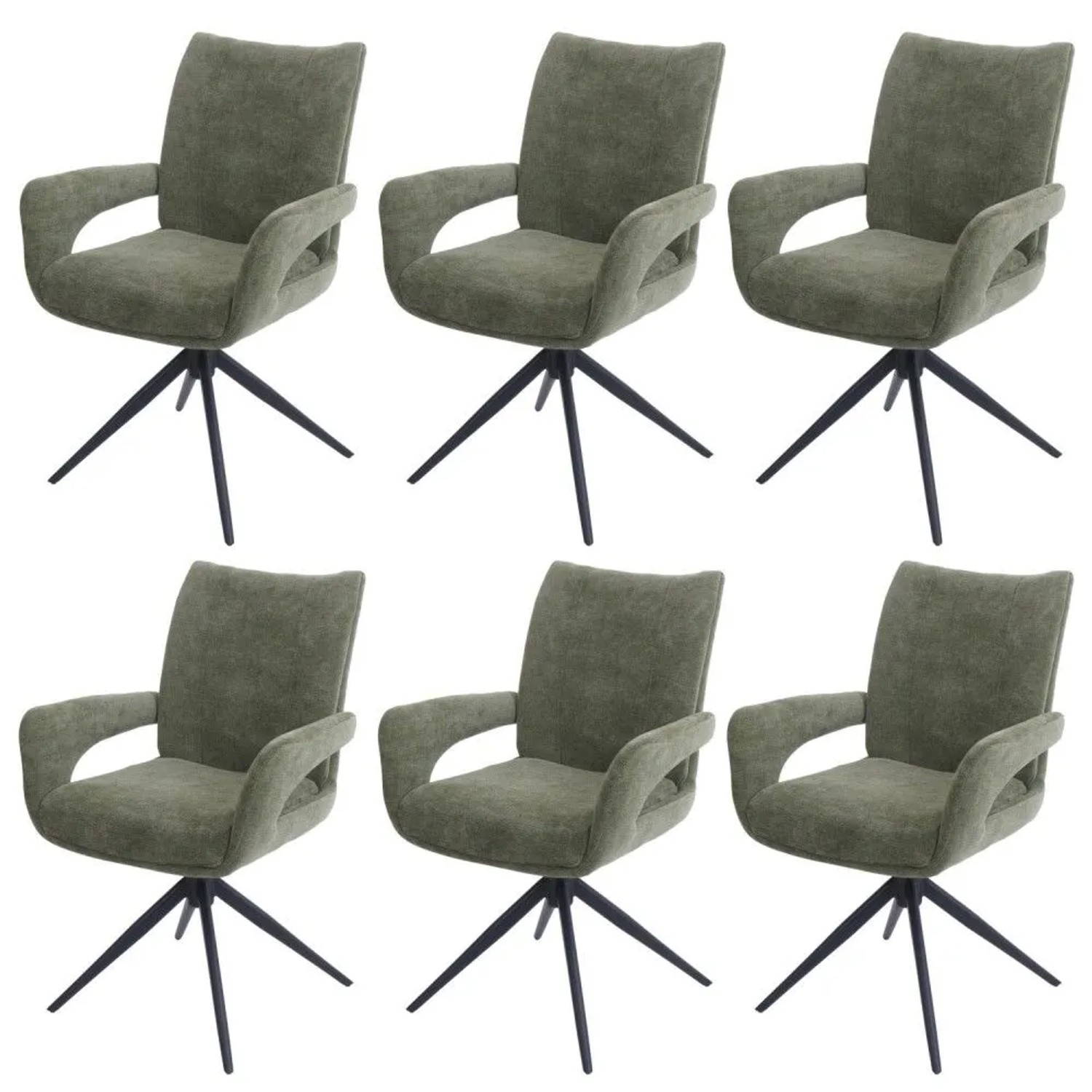 MCW Esszimmerstuhl O78 6er-Set Grün