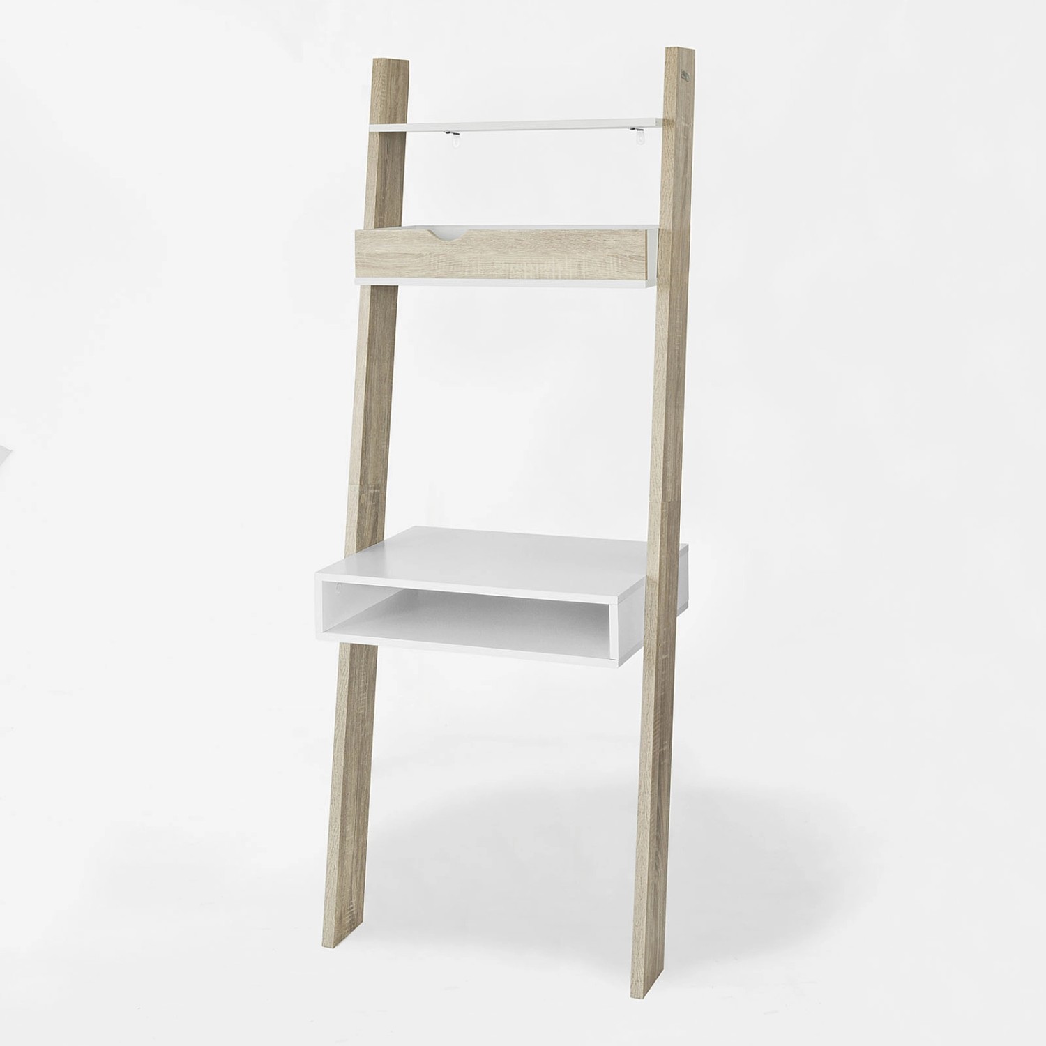 SoBuy Bücherregal mit Schreibtisch Wandregal mit Ablagen Standregal FRG111- günstig online kaufen