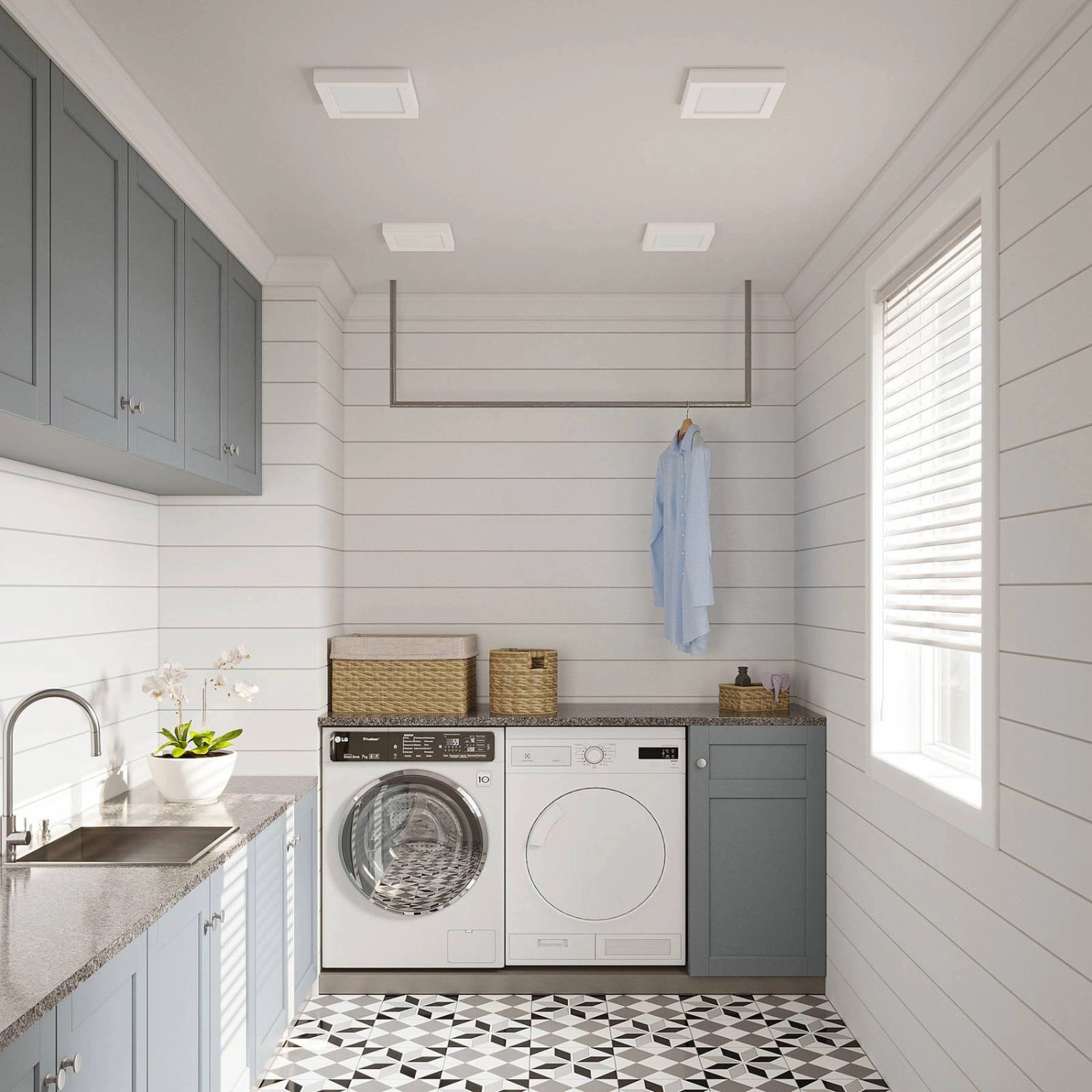 PRIOS LED Deckenleuchte Alette 9917062 Modern in Weiß aus Aluminium 1-flammig Badezimmerleuchte_6