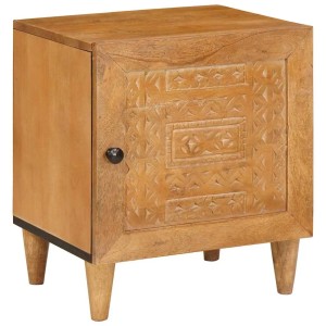 vidaXL Nachttisch 2 Stk Hellbraun 40 x 33 x 46 cm Massives Mangoholz 4018077
