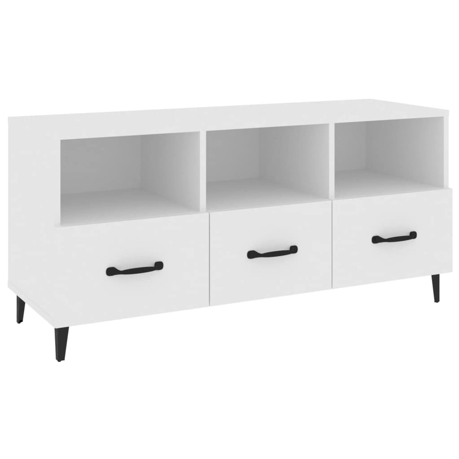 vidaXL TV-Schrank Weiß 102x35x50 cm Holzwerkstoff 812609 günstig online kaufen