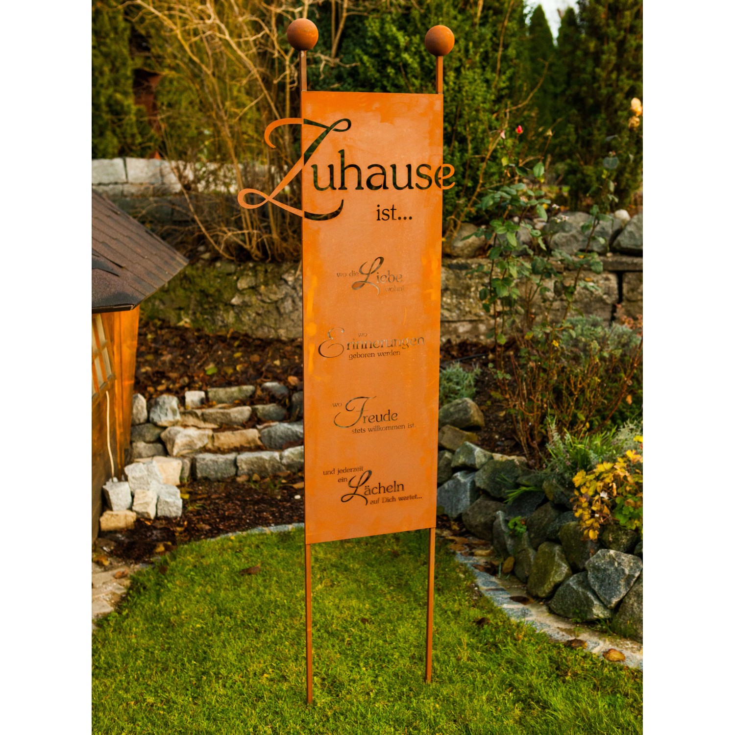Ferrum Art Design Gartenstecker Metall Zuhause 205 cm kaufen bei OBI