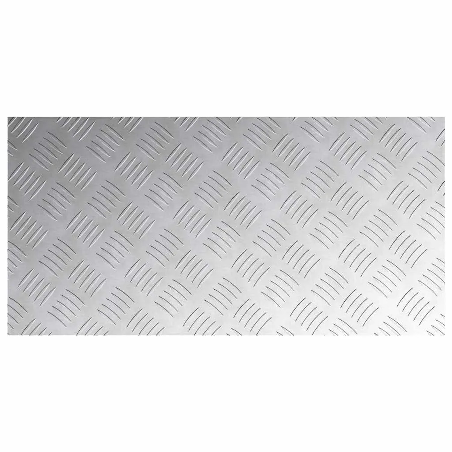 Silberne vidaXL Rautenscheiben (2 Stk.) aus Aluminium, 80x40 cm, für Treppenstufen.