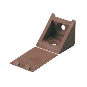 Brauner Hettich Universal-Eckverbinder aus Kunststoff, 23x23x24 mm, für Verbindungsbeschläge.
