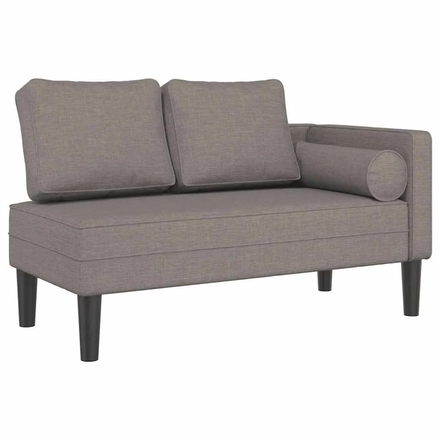 vidaXL Chaiselongue mit Kissen Taupe Stoff 4007583